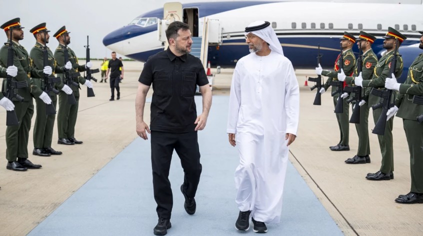 President Zelensky meeting with Gulf leaders to sign 10-year defense cooperation agreements.