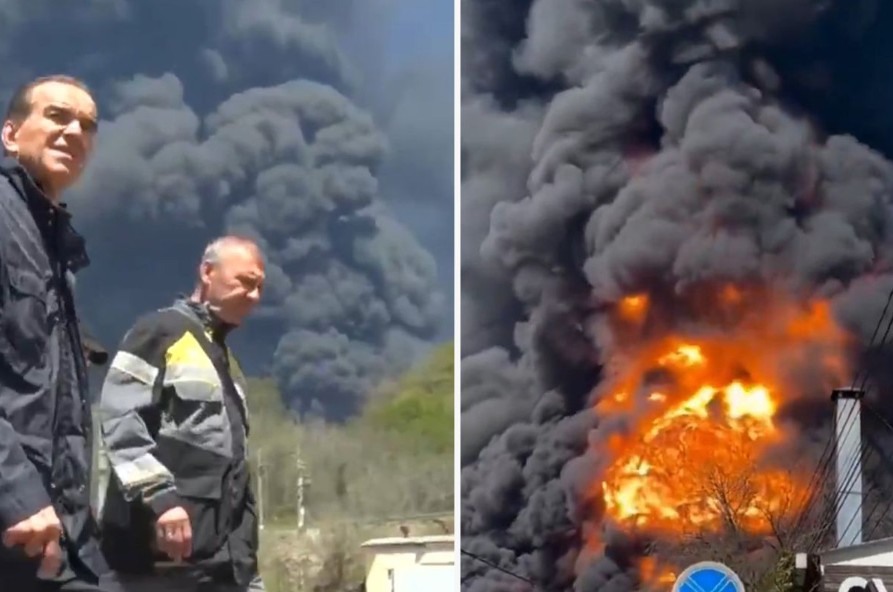 Russia-Ukraine War: Massive Fire Engulfs Tuapse Oil Refinery Following Third Ukrainian Drone Strike
