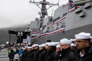 US Navy Commissions Flight III Destroyer USS Ted Stevens in Alaska